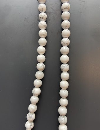 Perles howlite pierre lithothérapie